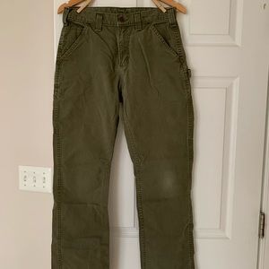 Carhartt Carpenter Pants, Dark Green, Size 30x32
